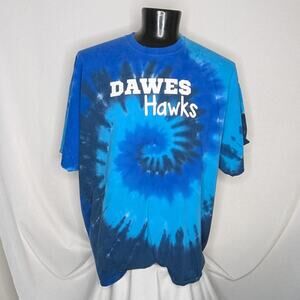 Port & Co. 3XL Tie-Dye T-Shirt Men's Blue Graphic Tee